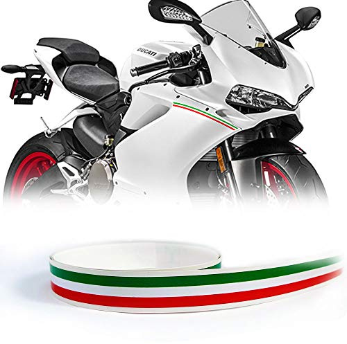 Stripes Klebestreifen dreifarbig Italien für Auto und Motorrad, 0,75 cm x 4,5 m