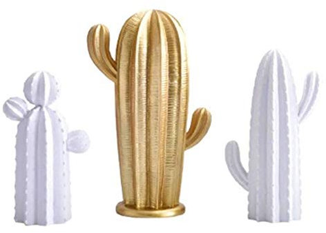 KingbeefLIU Résine Cactus Ornement Exquis Modèle Home Office Table Salon Décoration Simple Gadgets Décoration De La Maison Décoration De Noël Blanc réNone