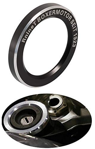 Motorrad Zündschloss Abdeckung CNC Aluminium Anlasser Schloss Zierring Umgeben für R Nine T R9T 2014-2019 (Schwarz)