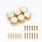 EVERGD 27mm Pure Copper Handle Shell Brass Gold Wardrobe Kitchen Cabinet Door Knobs Drawer Cupboard Hardware Pull Handle Clothes Coat Hook Modern Simple (6, White)
