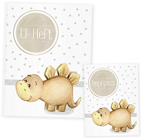 U Heft Hülle Dino Uhefthülle & Impfpass Hülle Set, (Uheft Set, Dinosaurier 4)
