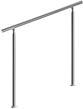 Rampe d'escalier 120 cm acier inoxydable sans traverse main courante balustrade garde-corps aide escalier balcon intérieur extérieur