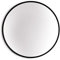 Elegance by Casa Chic - Schwarzer Wandspiegel aus Metall - Rund 80 cm Durchmesser Galvanisiertes Metall - Ideal für Badezimmer und Wohnzimmer - Schwarzer