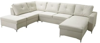 All4All Ecksofa Paul IV mit Schlaffunktion Bettkasten Polstersofa Sofa Couch Wohnlandschaft Möbel Links Rechts 26 (Rechts)