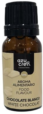 Azucren - Saborizante para Repostería - Aporta Aroma y Sabor a tus Tartas, Bizcochos y Galletas -10 ML (Chocolate Blanco)