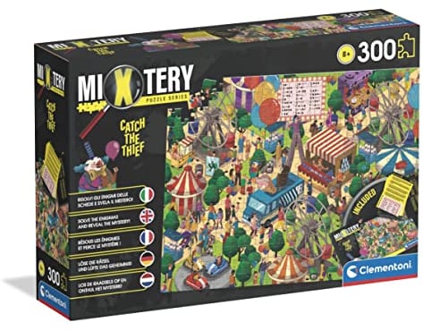 Clementoni - 21712 - Mystery Puzzle Catch The Thief - Puzzle Mit 300 Teile - Puzzle Für Kinder Ab 8 Jahren, Made In Italy