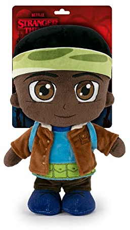 Famosa Softies - Stranger Things Plüschtier Lucas 26 cm, weiche Textur und Füllung aus 100% recyceltem Fasermaterial, für Fans der Serie und Kinder ab 12 Monaten, (760021116), Bunt