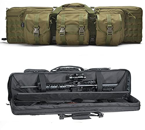 XVBVS Futteral Langwaffen Waffentasche, Waffenkoffer für Langwaffen, Pistolen- und Magazin-Aufbewahrungsrucksack, Waffentragetasche, Schießtaschen für Gewehre, Jagdgewehrkoffer- Green||93cm