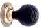 Infinity Decor Pure Ebony Wood Rosewood Door Knobs/Wooden Victorian Mortice Rim Knob/Solid Brass Rose Plate Aged Brass Finish (Ebony Beehive)