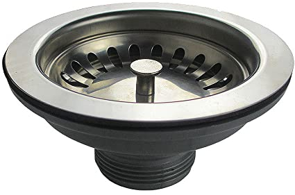 114mm Kitchen Sink Drain Strainer Assembly Stainless Steel Sink Basket Strainer Waste Plug for Sink Hole Diameter 88-95mm