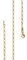 Lijoh Damen 24K vergoldete Ankerkette 925 Sterling Silber (2,7 mm) Gold Damen-Halskette Länge 45 cm LJ1032-545