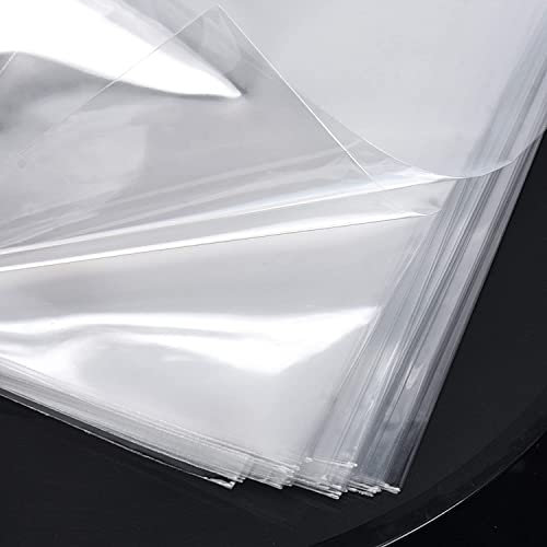 Vision Media® Vinyl Record Outer Sleeves - 12 inch x 100pcs - Clear LP Album Covers Made of High-Density Polypropylene Plastic - Durable & Wrinkle-Free - 3 mil Thick, 12.75 x 12.75