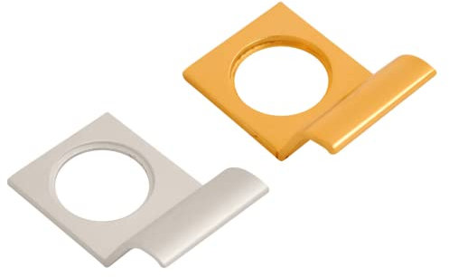 Square Cylinder Pull Aluminium Door Pull Gold or Silver NightLatch Yale Lock (Bright Gold)