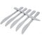 BESCH 6 couteaux de table en acier inoxydable 21,5 x 2 cm