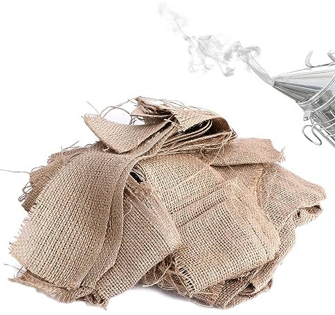 DECOHS 2 Pound Burlap Bee Smoker Fuel Jute Burlap Smoker Fuel for Beekeeping Easy to Light Hive Smoker Fuel, Long Continuous Burn, Produces Light, Cool Smoke