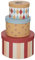 Atmosphera - Set aus 3 Schachteln Circus Pappe - D.15/18/25 cm - Mehrfarbig