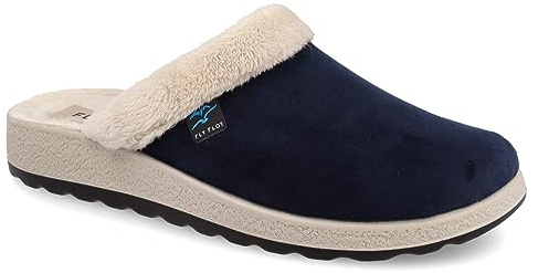Fly Flot | Bio Style Woman, Pantofole Donna con Bordo in Ecopelliccia, Ciabatta con Tomaia in Velluto, Sottopiede in Microfibra Antishock