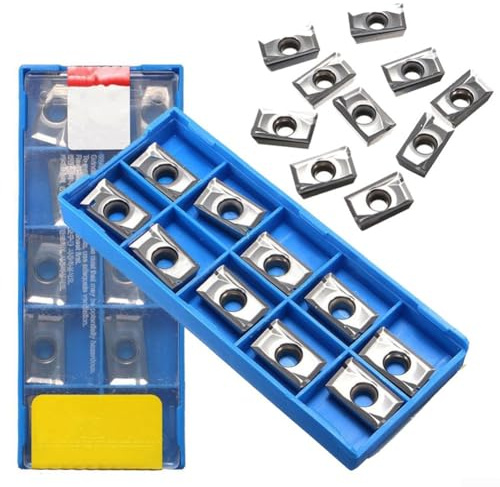 10 Stück CNC-Hartmetall-Einsatz-Fräser, APKT1604PDER-MA3 H01 Fräsen Hartmetall-Einsätze Klinge für Aluminium APMT1604