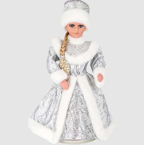 Olymp SNEGUROCHKA Dekofigur Schneemädchen in Silber mit Bonbonbehälter 40 cm