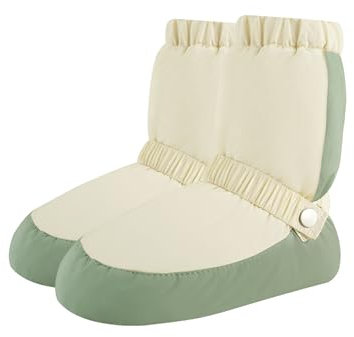 Daydance Ballett-Aufwärmschuhe, Tanzpantoffeln für große Kinder, Damen, Macaron Green, Large