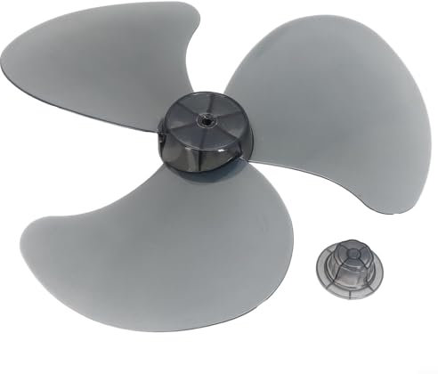 Jayruit Aspas de ventilador de plástico de 16 pulgadas, 3 hojas, piezas de repuesto universales para el hogar, pedestal de pie, pared, ventilador de mesa (negro)