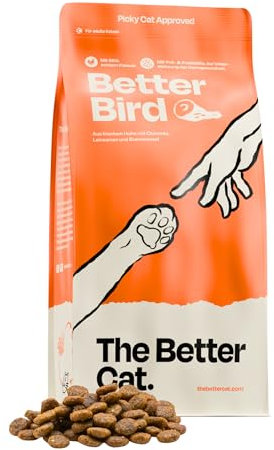 The Better Cat Super Premium Trockenfutter für Katzen | Getreidefreies Katzenfutter Trocken | Hoher Fleischanteil | Ohne Zucker | Mit Probiotika (1kg, Huhn)