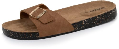 Isotoner Sandales Femme simple bride patch talon confort | Semelle intérieure synthétique - Patch talon confort EVERYWEAR™