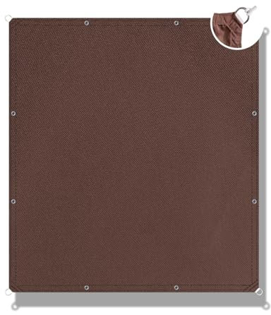 Tenda A Vela Rettangolare Ombreggiante 300x600cm Telo Tenda da Sole a Vela Protezione Solare Raggi UV Telo Tenda da Sole Parasole Per Esterno Giardino Terrazza Balcone Gazebo -Marrone