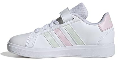 adidas Grand Court 2.0 Shoes Children Tennisschuhe, FTWR White/Crystal Jade/Clear pink, 28 EU
