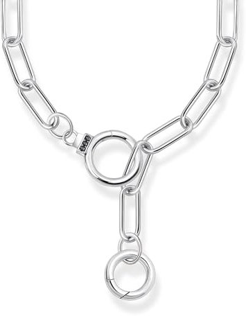 Thomas Sabo Unisex-Kette 925er Silber, Leder Zirkonia One Size 89012929