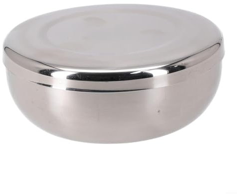 Classic Stainless Steel Rice Bowl with Lid Ideal for Home and Kitchen Use