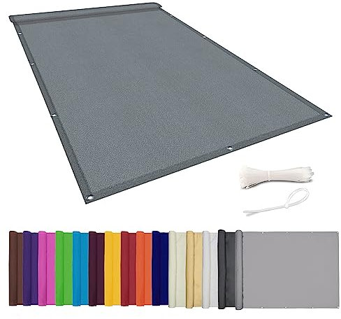 Ygann Balkon Sichtschutz PB2 PES blickdichte Balkonumspannung mit Ösen und Kabelbinder 8 Tage geliefert - in div.352 Größen & 15 Farben 420D