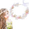 Irikdescia Accessoires pour cheveux de communion, bandeau de mariage, perles roses, princesse, princesse, demoiselle d'honneur