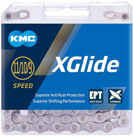 KMC xGlide EPT 9-, 10- & 11-Gang-Kette, Dunkelsilber, 118 Glieder