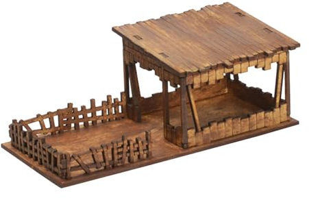 Harilla Kits de maquettes en bois Maison, Maison en bois à monter soi-même, Maison à assembler non peinte à la main, Modèles 1/72, Décor de table de sable à, H
