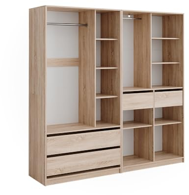 Vicco Armadio Elmo, Sonoma, 100 x 200 cm Set di 2