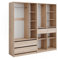 Vicco Kleiderschrank Elmo, Flügeltürenschrank, Sonoma, 100 x 200 cm 2er Set