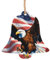 Adler mit USA-Flagge, Holz-Schneemann, Weihnachtsmann-Ornamente, Geschenke, Heimdekoration, fröhliche Feier
