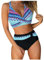 WILLBEST Badeanzug Damen bauchweg sportlich Bikini Push up Damen Bikini Damen Set schwarz weiß Damen Badeanzug bauchweg Badeanzug Damen 48/50 Sport Bikini Damen schwarz Tankini