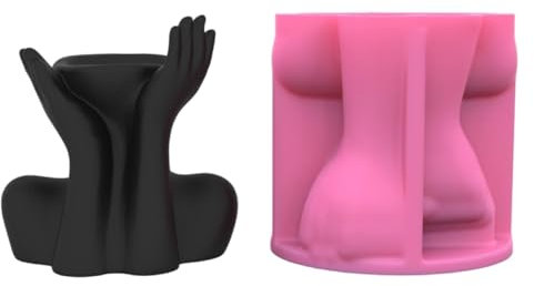 LIbgiubhy Kunst-Silikonformen für Epoxidharz, Heimdekoration, Silikon-Blumentöpfe für Beton, Zement