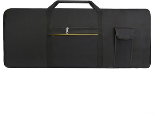EXTRWORY Electronic Keyboard Bag 61 Keys Waterproof Oxford Fabric Case Black Portable Storage Padded Carrying Gig Bag for Digital Electric Organ 105x40x13cm
