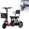 Rollatoren Für Senioren,Scooter Elektrisch,3-Rad-Mobilitätsroller,Rollstuhl Elektrisch Faltbar,48V20ah,Elektro Dreirad,Für Ältere Menschen Und Behinderte Red
