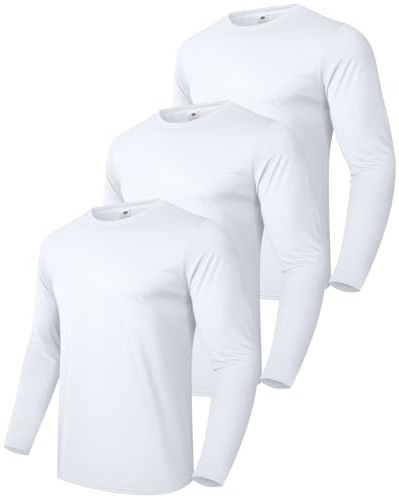 Boyzn Men's 3,4or 5 Pack Cotton T-Shirts, Short/Long Sleeve Crewneck Sport Tees, Cotton Gym Workout Running Shirts for Men