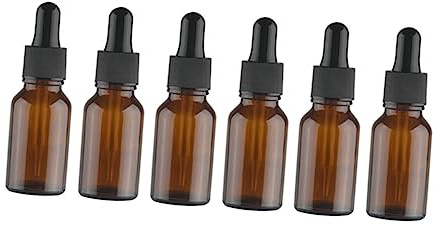 GALPADA 12pcs Retro Doctor Brown Glass Essential Oil Bottle Empty Perfume Bottle for Women Small Squeeze Container