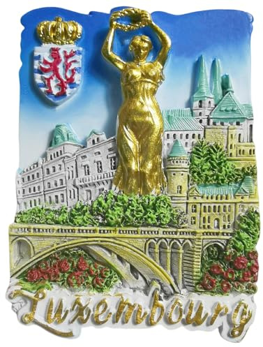 Luxemburg, Reise-Souvenir, 3D-Kühlschrankmagnete, Stadtattraktionen, Kühlschrankmagnet, dreidimensional, Dekoration für Zuhause, Küche