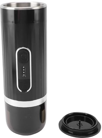 EMUKOEP Caffettiera Elettrica 3 in 1 Caffettiera Portatile a Tenuta Stagna a Ricarica Rapida per Viaggi in Auto Campeggio Nera per Amanti e Appassionati di caffè
