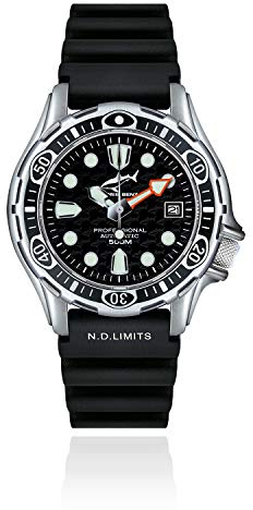 CHRIS BENZ DEEP 500M Automatic Taucheruhr mit Kautschukband, Tintenfischschwarz
