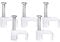 JBSTK 100 Stück Kabelschelle 6mm eckig - weiß - 100stk.Kabelklemmen Kabelclips Kabelhalter für Flachkabel