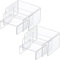 Chuangdi 2 Sets Acrylic Display Risers, Clear Product Stand, Jewelry Display Riser Shelf Showcase Fixtures For Dessert Cupcake Candy Treat Action Figure Display