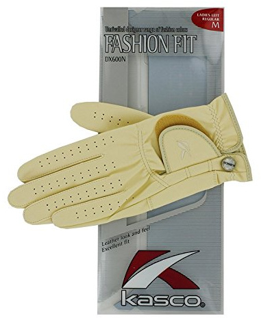 Kasco Damen Golfhandschuh für Rechtshänder, Beige, Größe M